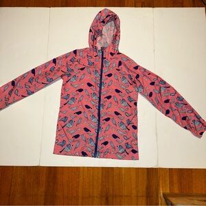 Lands End Girls Rain Jacket Windbreaker Medium (10-12)